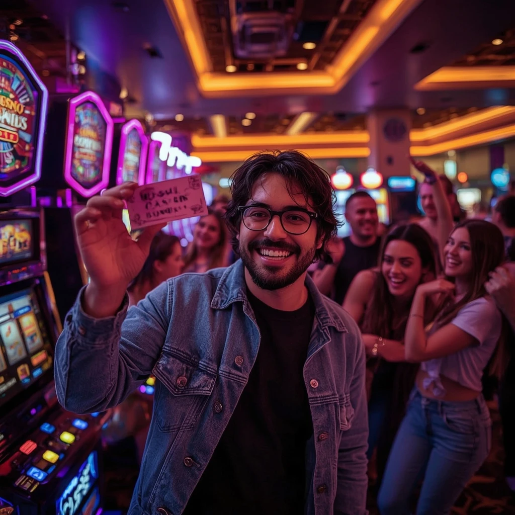 una persona con un bonus del casinò 4Kasino Casino
